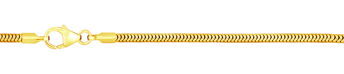 Schlangenkette 1,6mm vergoldet