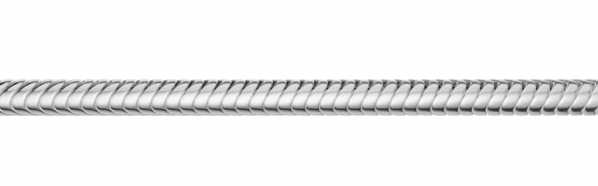 Schlangenkette 1,2mm rhodiniert