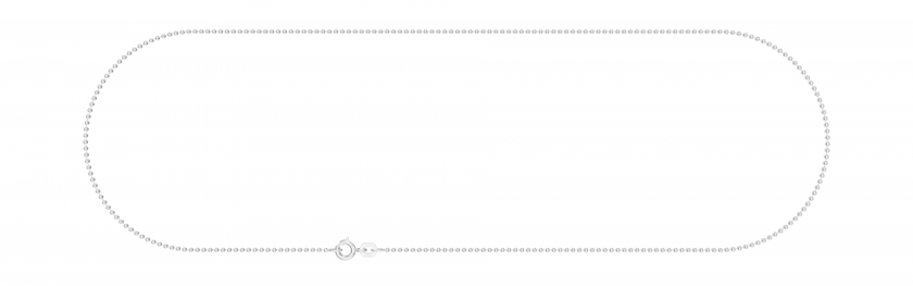 Kugelkette 1,2mm breit rhodiniert