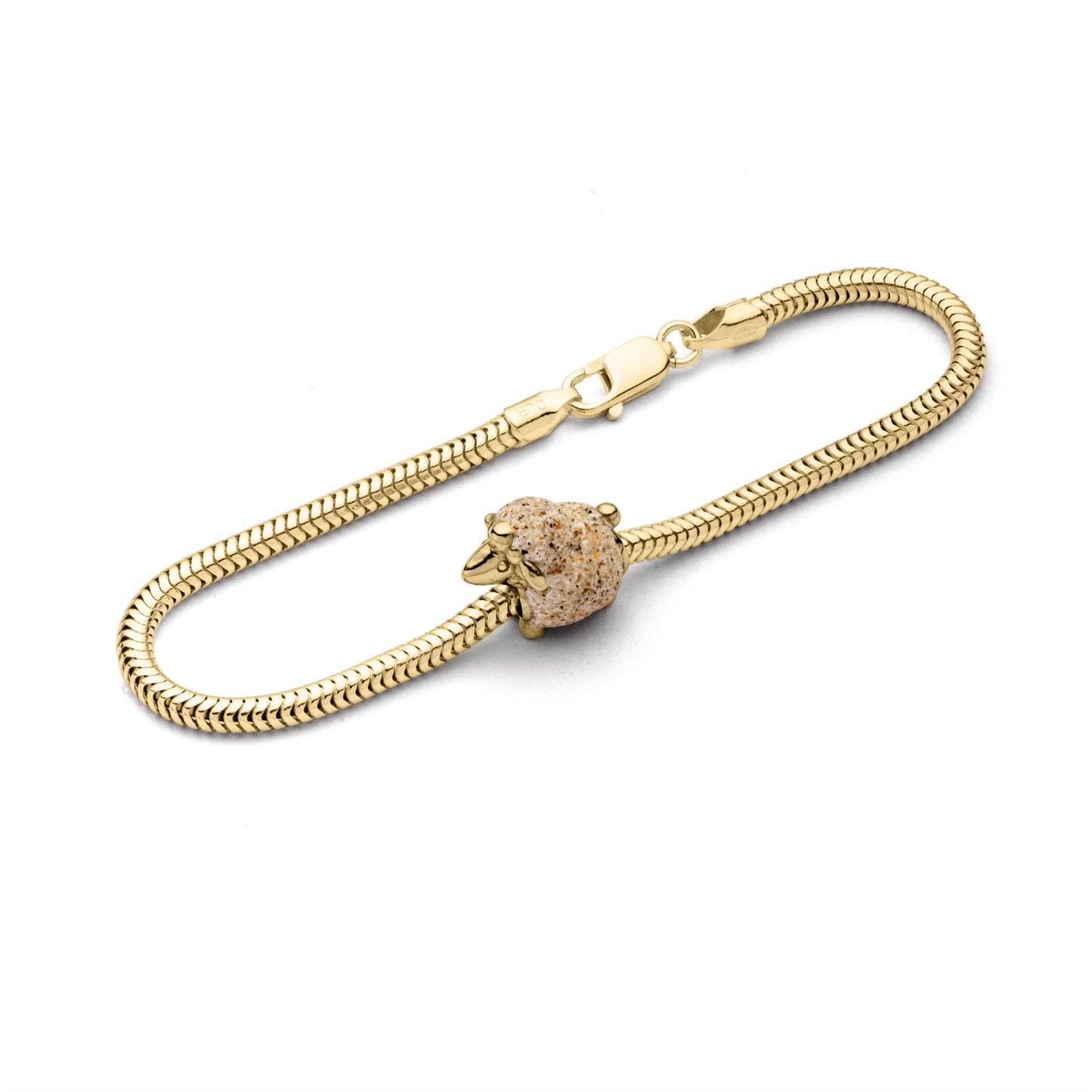 DUR Bead "Schaf" Strandsand vergoldet