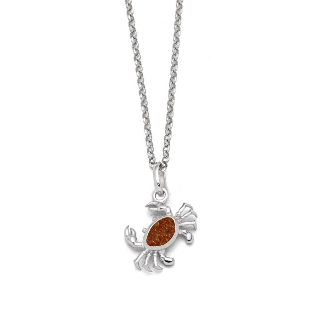 DUR Schmuck: Kette "Krabbe" Silber 925 rhodiniert mit Bernstein K2799