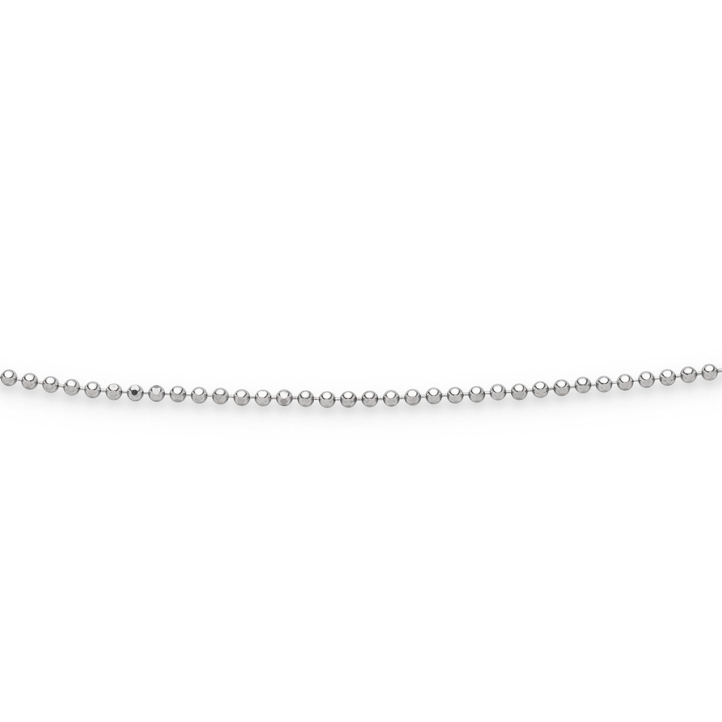 DUR Schmuck: Kette "Kugel, geschliffen, rhodiniert" 1,5 mm