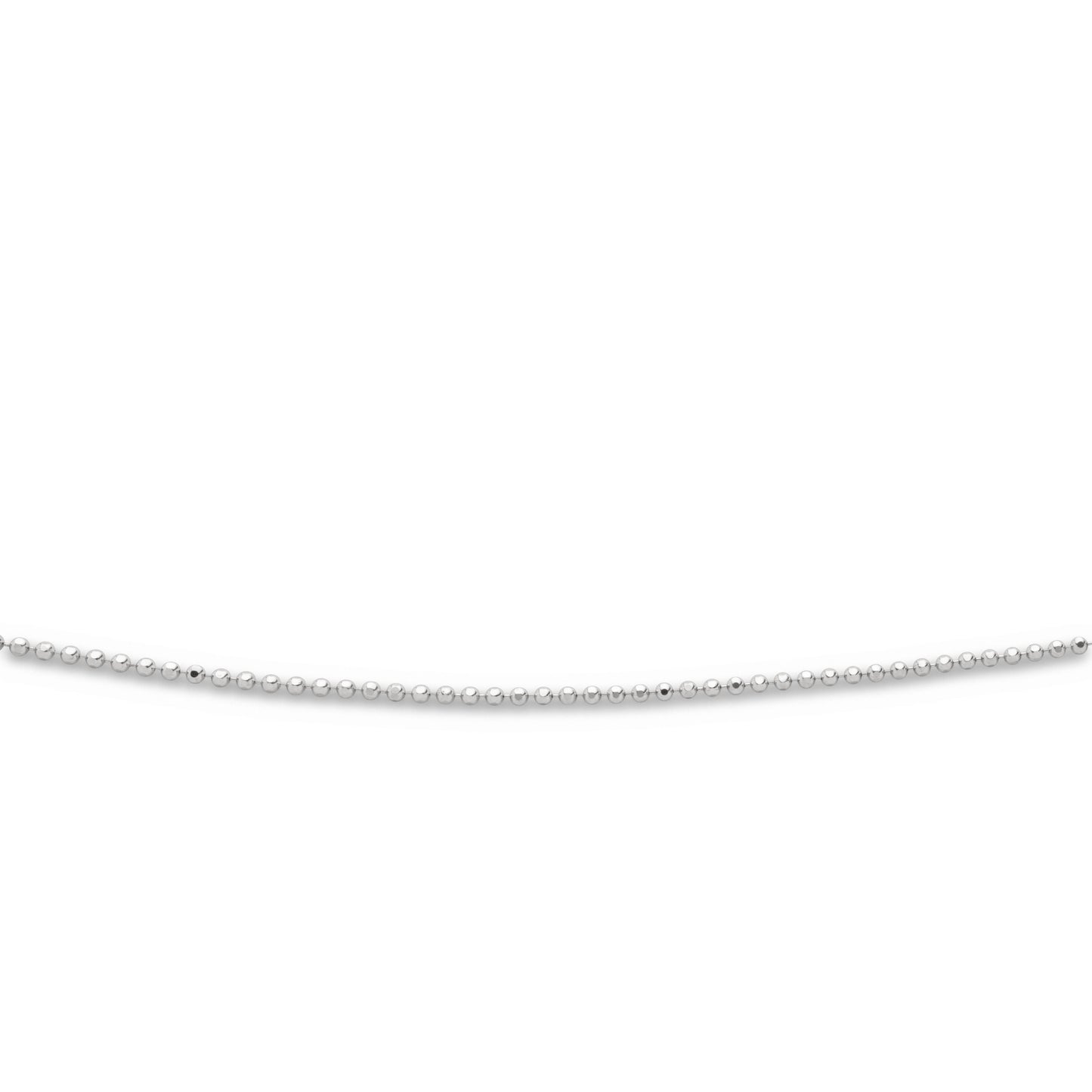 DUR Schmuck: Kette "Kugel, geschliffen, rhodiniert" 1,5 mm