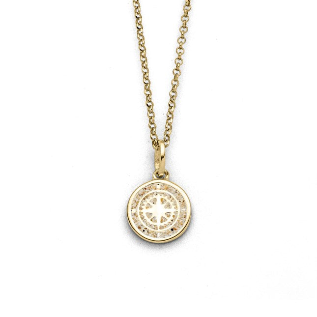 DUR Kette "Kompass 2.0" Strandsand vergoldet
