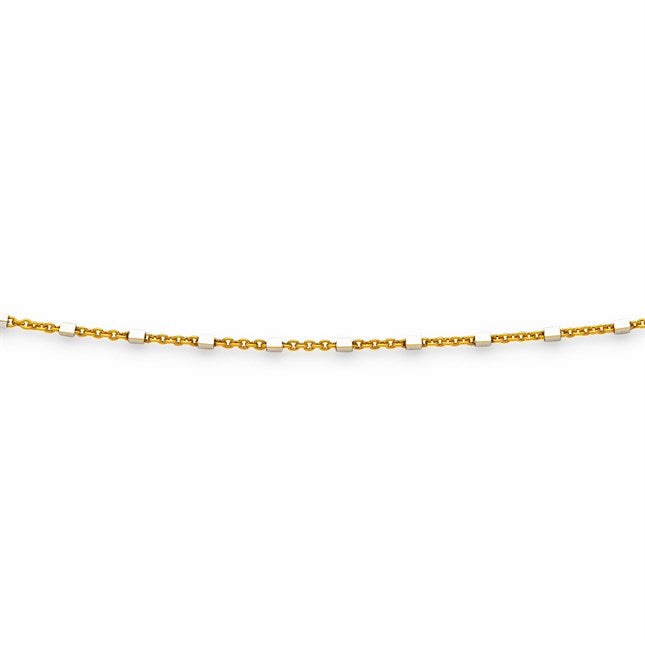 DUR Kette "Fantasie" 1,2 mm" gelb vergoldet/Silber