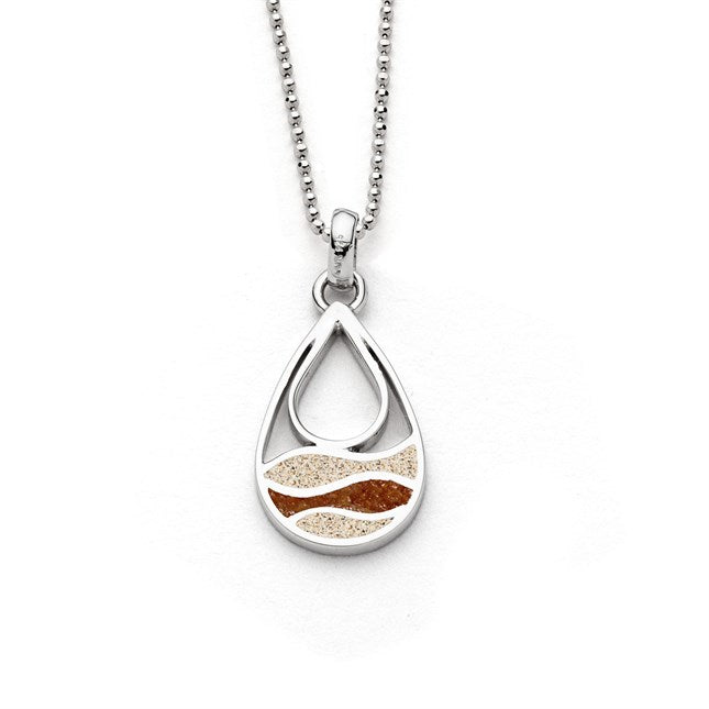 DUR Schmuck: Kette "Strandwellen" Strandsand/Bernsteinsand
