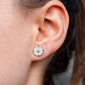 DUR Ohrring "Kompassrose 2.0" 10 mm Zirkonia und Strandsand