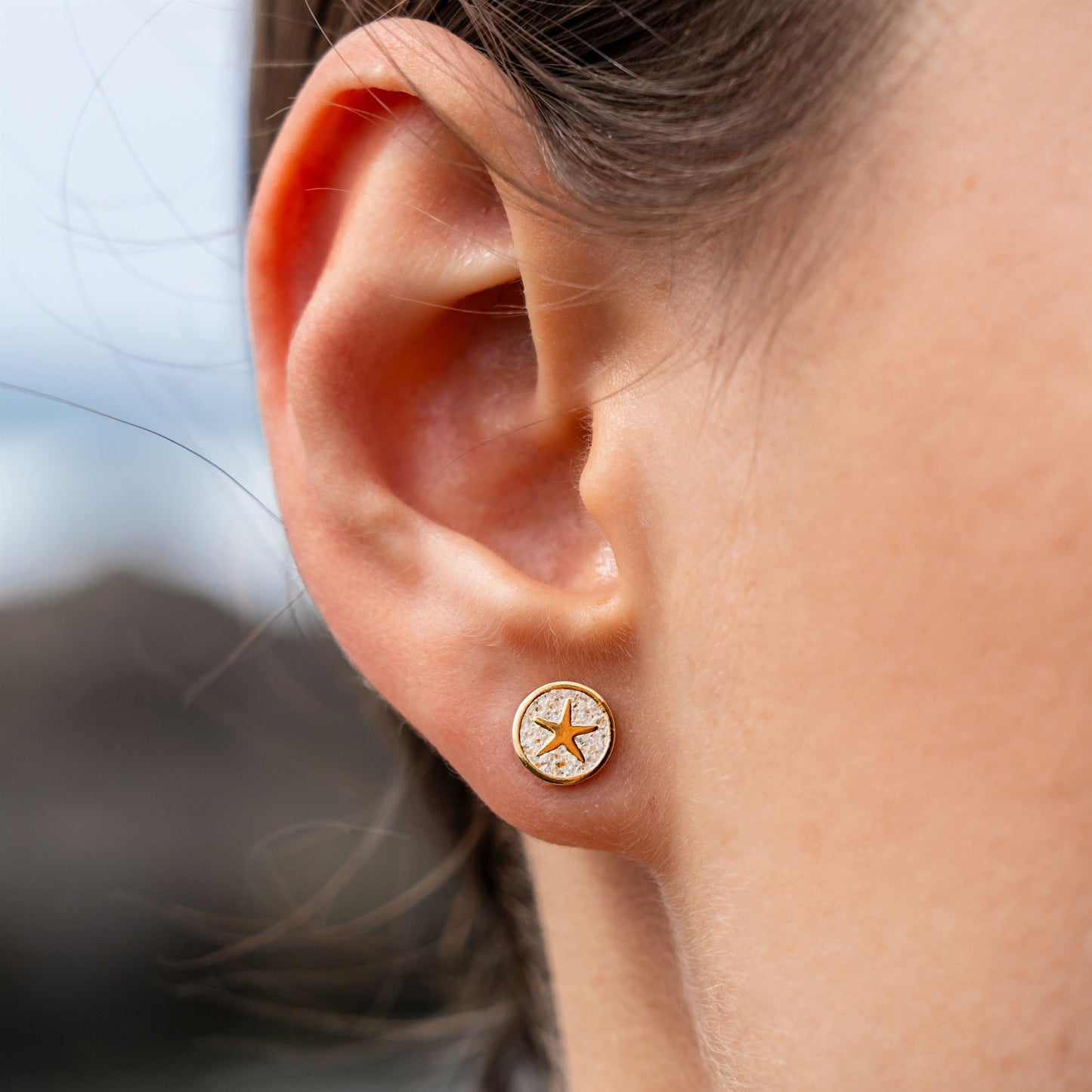 DUR Ohrstecker "Seestern" vergoldet