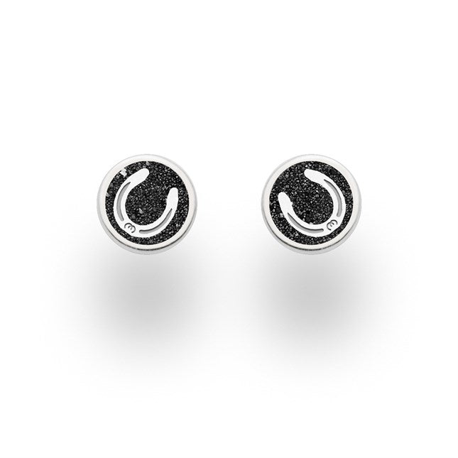 DUR Ohrstecker "Hufeisen" Lavasand