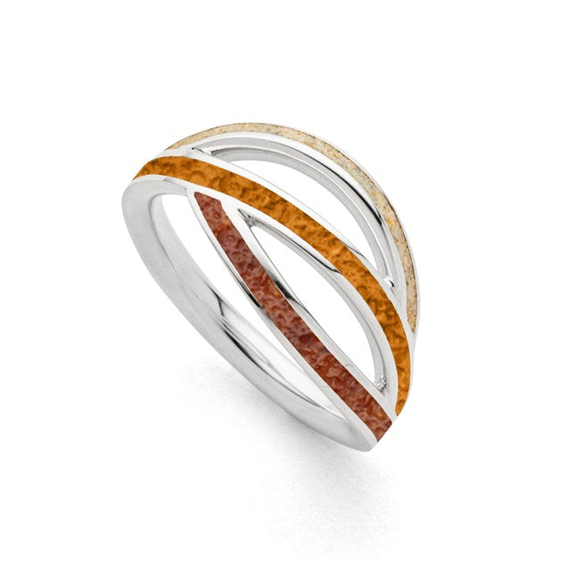 DUR Ring "Ocean Stream" Strandsand/Bernsteinsand