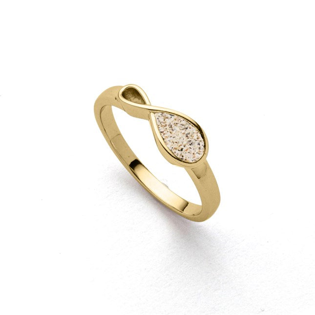 DUR Ring "Forever" Strandsand vergoldet