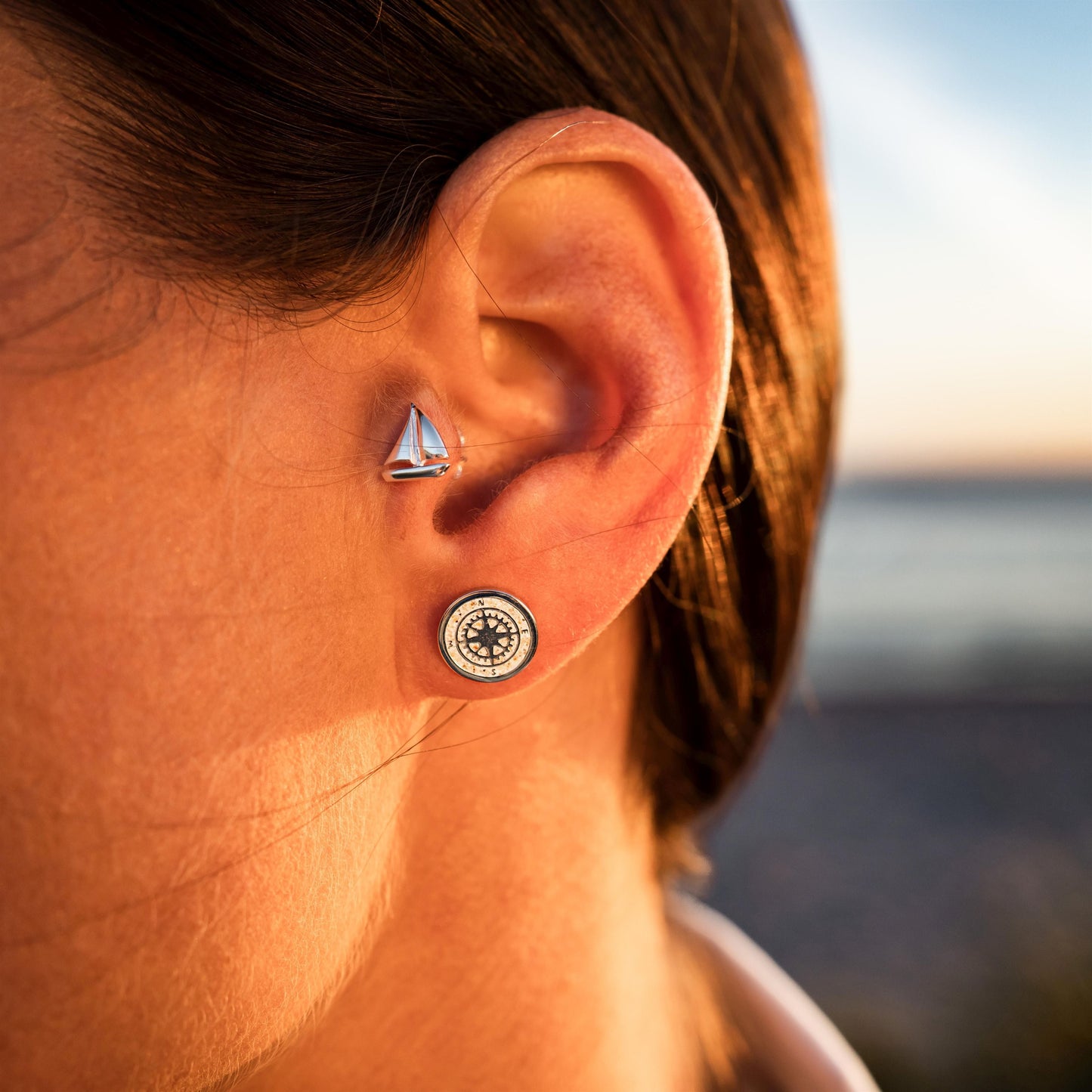 DUR Ohrstecker ''Ahoi'' Segelschiff