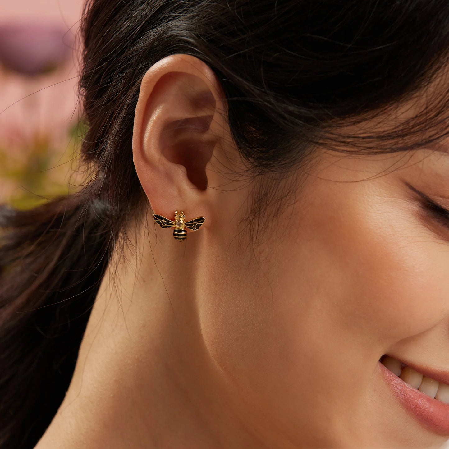 Seinerzeit Bommel Bienen Ohrringe