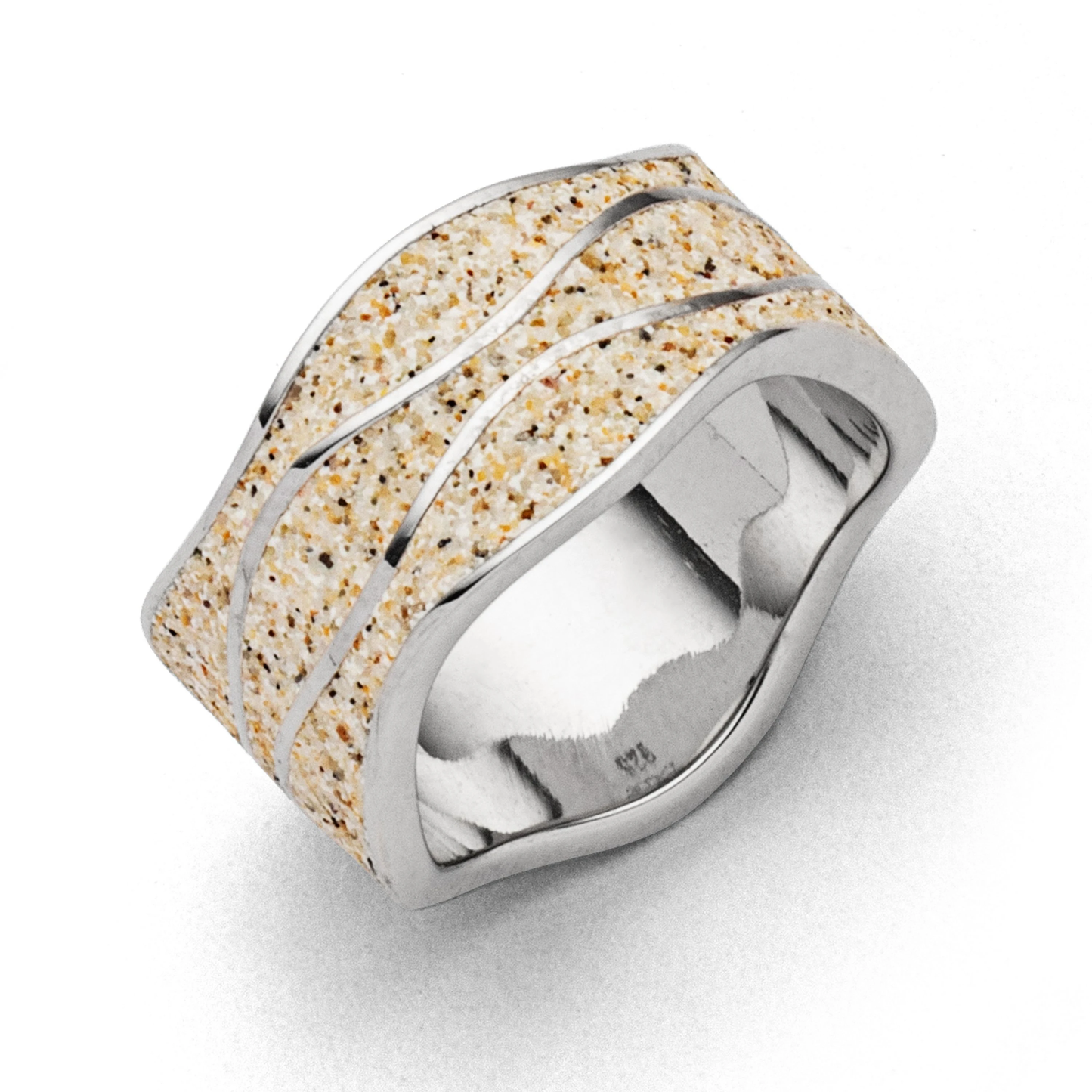 DUR Ring "Strandwellen" mit Strandsand
