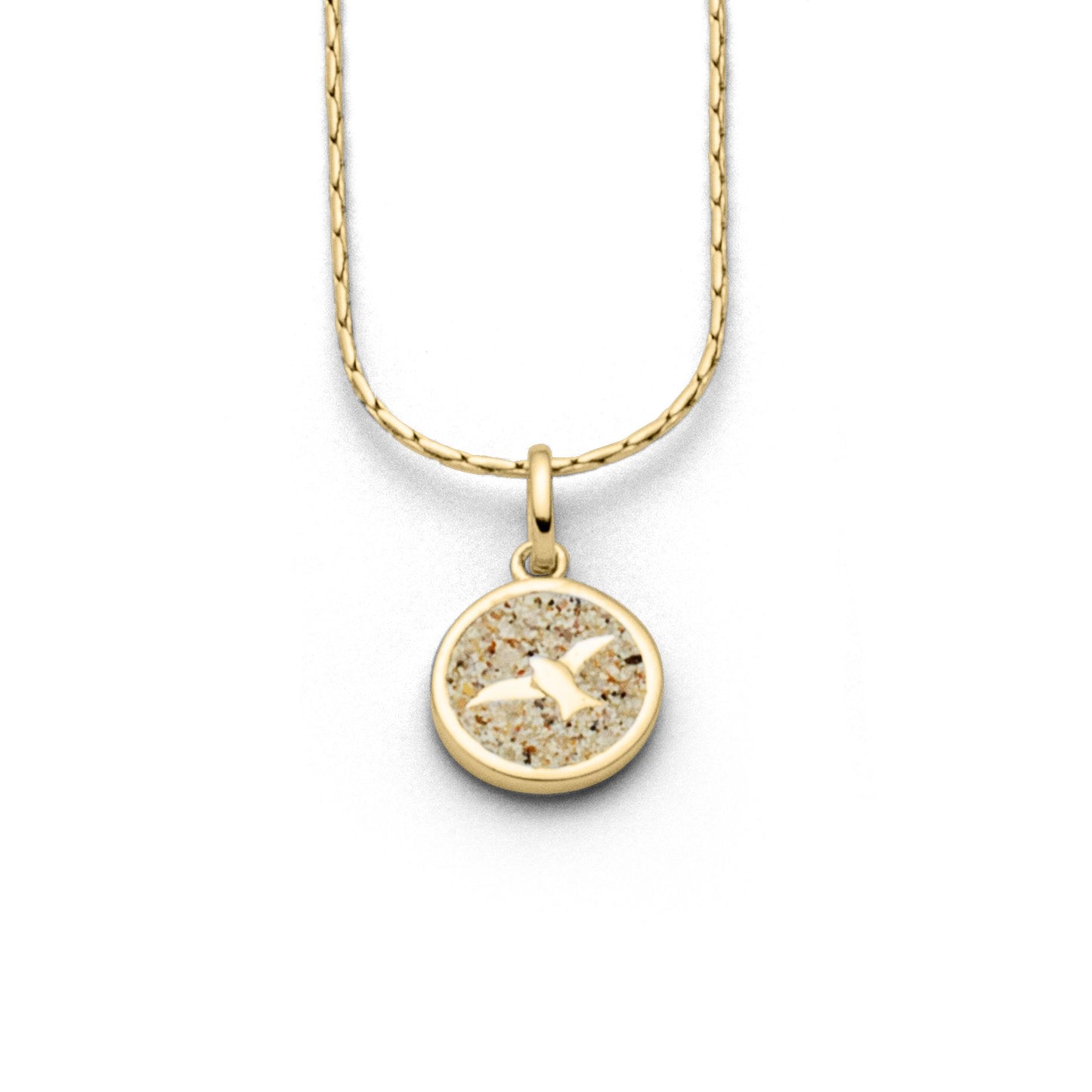 DUR Schmuck: Kette "Freiheit" Silber 925 vergoldet mit Strandsand K2593