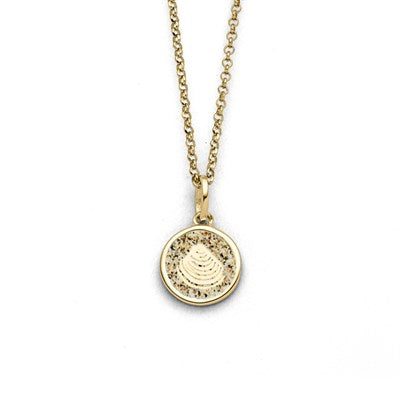 DUR Kette "Muschel 2.0" vergoldet mit Strandsand 42cm