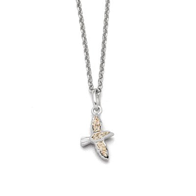 DUR Schmuck: Kette "Möwe" Silber 925 rhodiniert mit Strandsand K2765