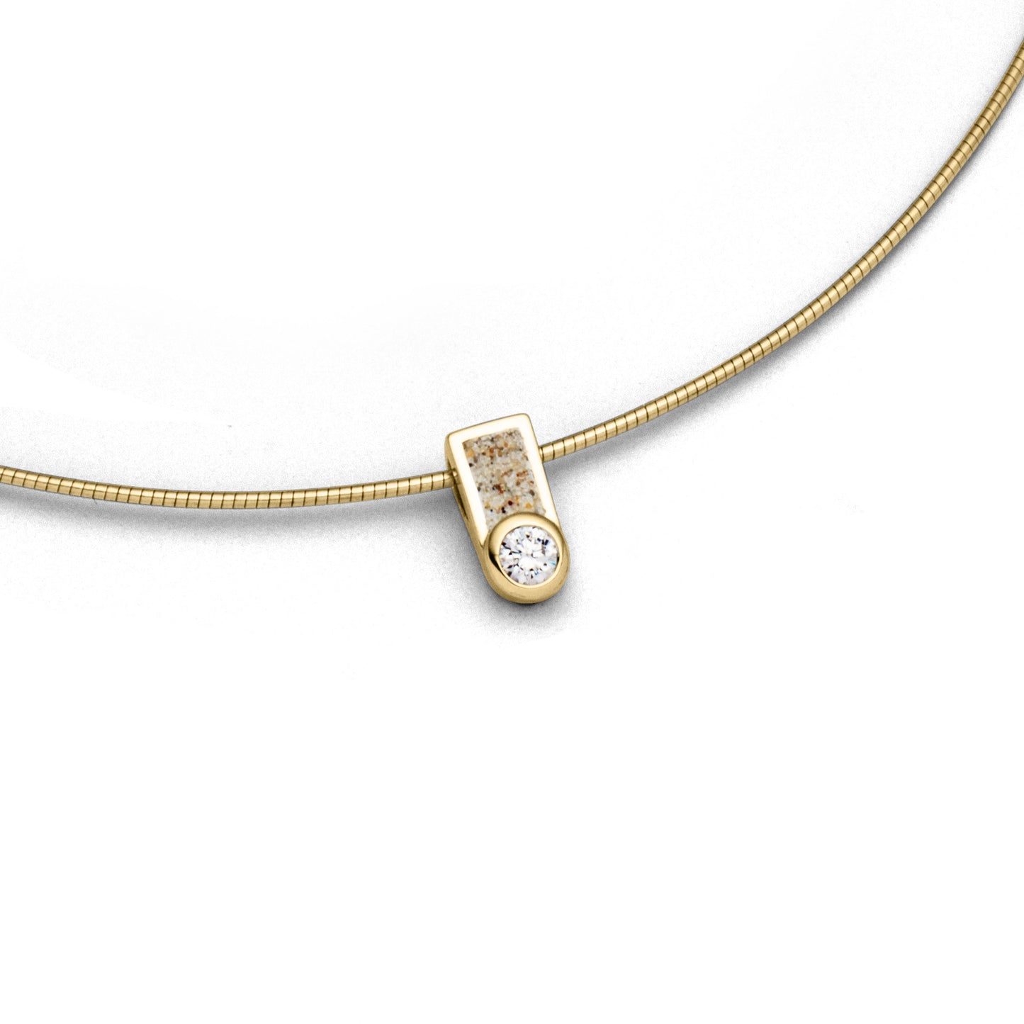 DUR Schmuck: Kette "Venus" Silber 925 vergoldet mit Strandsand & Zirkonia K2851