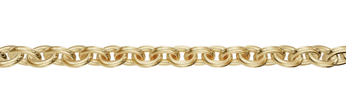 Anker Kette 1,5mm Silber vergoldet