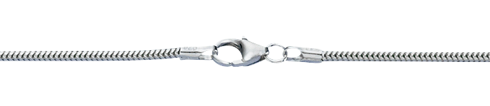 Schlangenkette 1,6mm breit rhodiniert