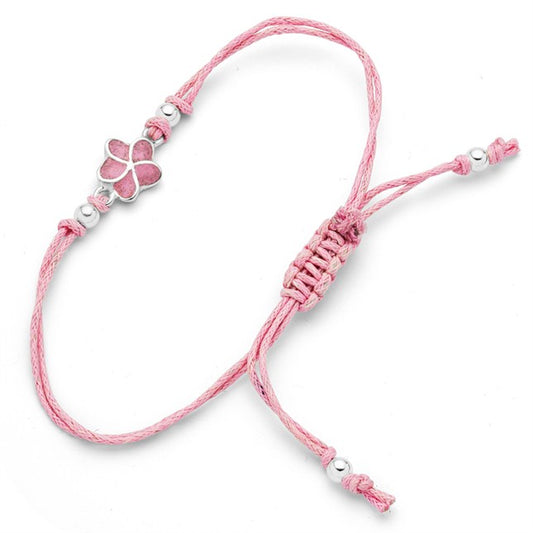DUR Armband "Plumeria Blüte" rosa Steinsand