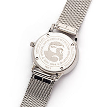 Lade das Bild in den Galerie-Viewer, DUR Uhr 36er &quot;Kompass&quot; Strandsand, Mesh Band Edelstahl
