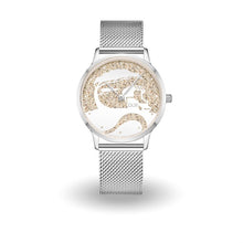 Lade das Bild in den Galerie-Viewer, DUR Uhr 40er &quot;Küste&quot; Strandsand, Mesh Band Edelstahl
