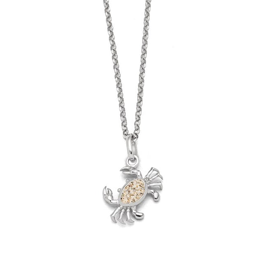 DUR Schmuck: Kette "Krabbe" Silber 925 rhodiniert mit Strandsand K2798