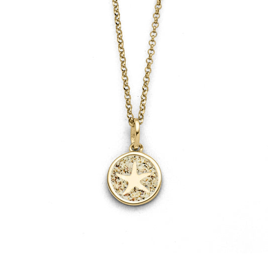 DUR Kette "Seestern 2.0" Strandsand vergoldet