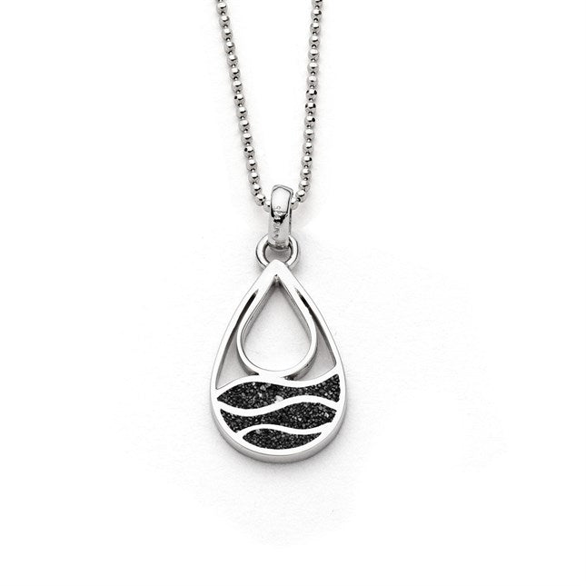 DUR Schmuck: Kette "Strandwellen" Lavasand