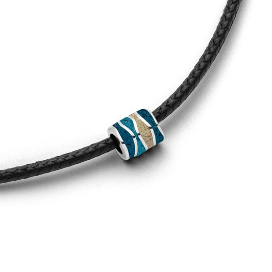 DUR Kette "Strandwellen" Strandsand/blauer Steinsand