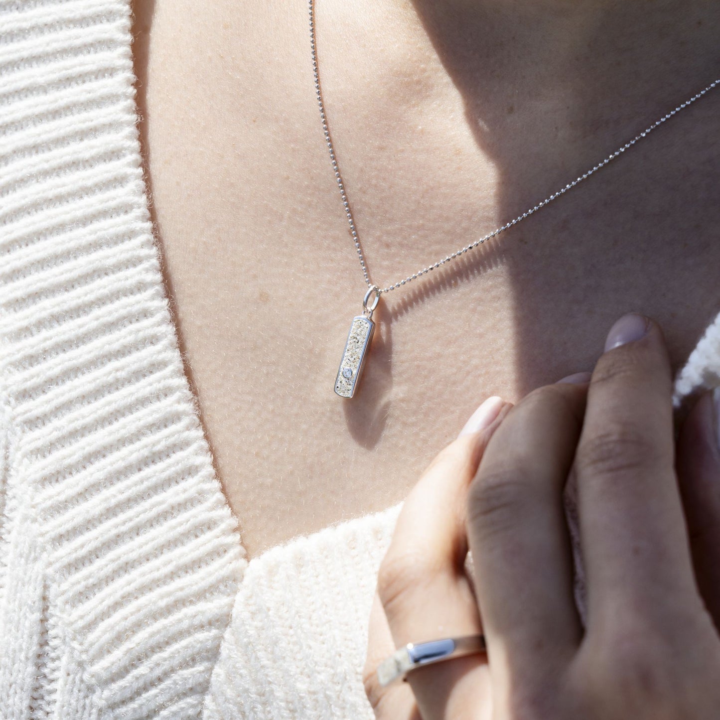 DUR Schmuck: Anhänger "Nordlicht" Strandsand/Zirkonia