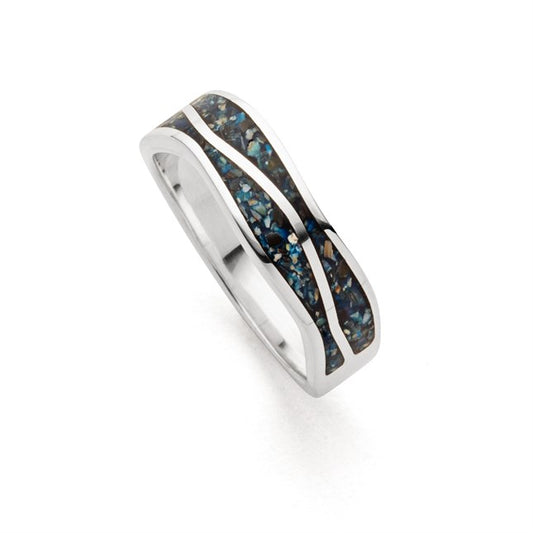 DUR Ring "Welle" Mosaik Seeopal