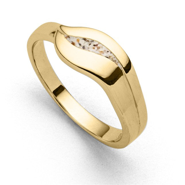 DUR Ring "Silberschweif" Strandsand vergoldet