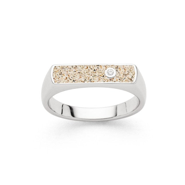 DUR Ring "Nordlicht" Strandsand/Zirkonia