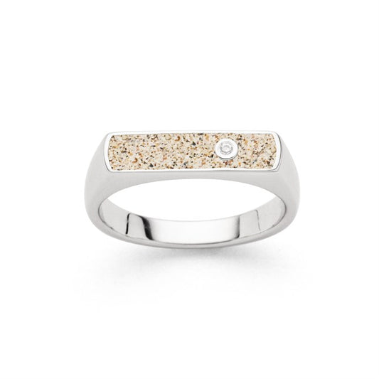 DUR Ring "Nordlicht" Strandsand/Zirkonia