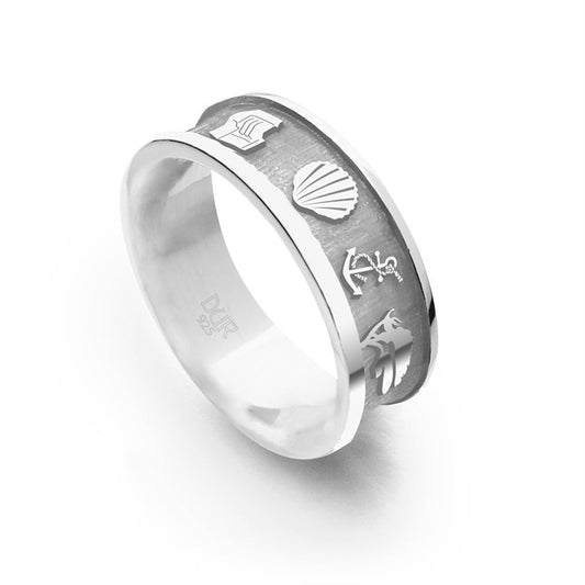DUR Ring "Ostsee" 7 mm hell rhodinier