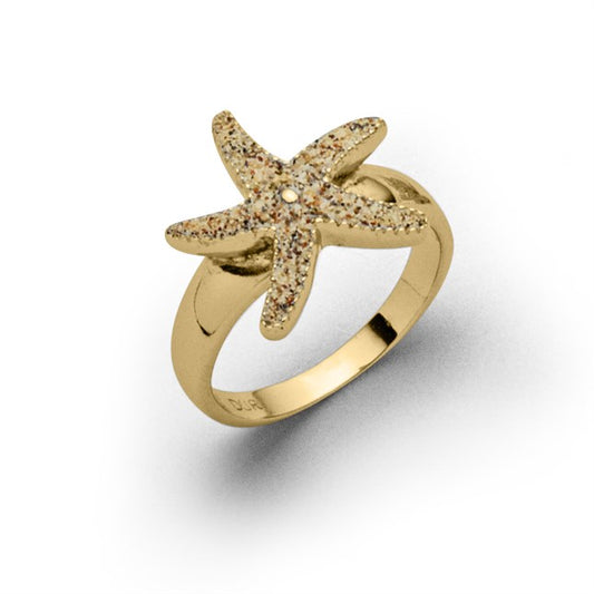 DUR Ring "Seestern" vergoldet