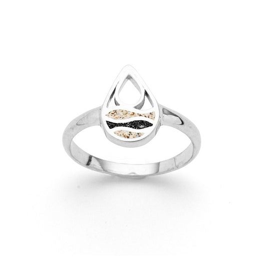 DUR Ring "Strandwellen" Drop Strandsand/Lavasand