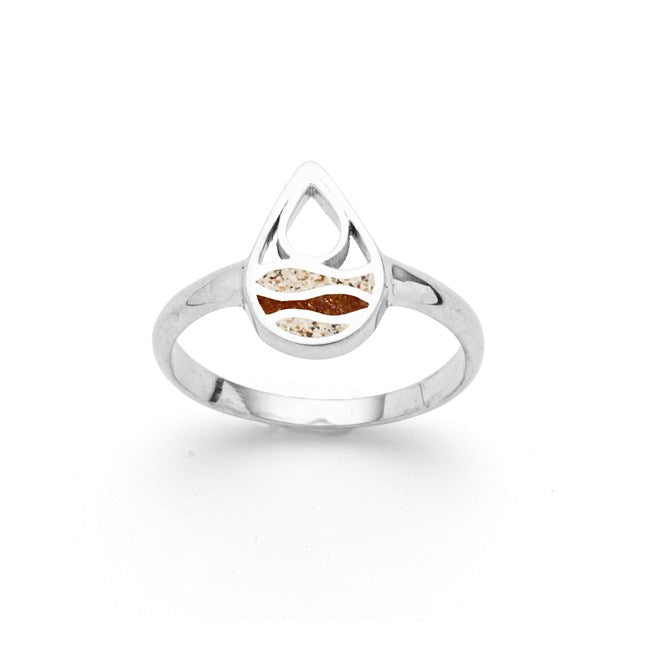 DUR Ring "Strandwellen" Drop Strandsand/Bernsteinsand