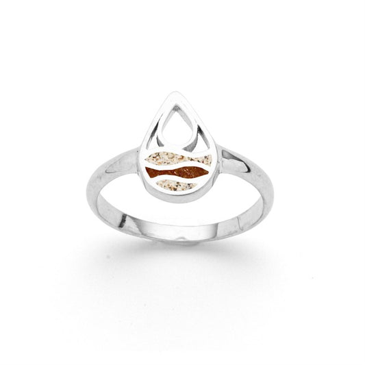 DUR Ring "Strandwellen" Drop Strandsand/Bernsteinsand