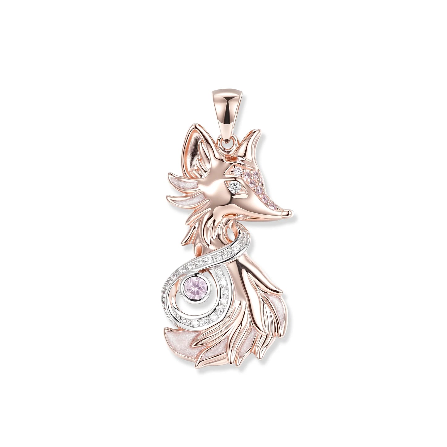 Seinerzeit Rosé Fox Infinity Anhänger