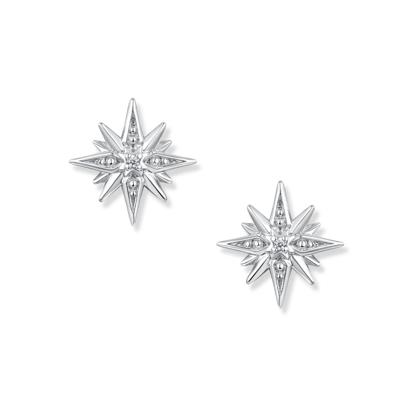 Seinerzeit Astra Silver Stern Ohrringe