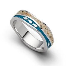 Lade das Bild in den Galerie-Viewer, DUR Schmuck: Ring &quot;Fischschwarm&quot; Silber 925 rhodiniert mit Strand &amp; Steinsand R5664
