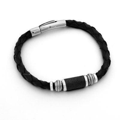 Lederarmband geflochten