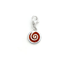 Lade das Bild in den Galerie-Viewer, DUR Schmuck: Charm &quot;Bernstein Spirale &quot; Silber 925 rhodiniert mit Bernsteinsand F215
