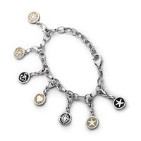 Lade das Bild in den Galerie-Viewer, DUR Schmuck: Charm &quot;Bernstein Spirale &quot; Silber 925 rhodiniert mit Bernsteinsand F215
