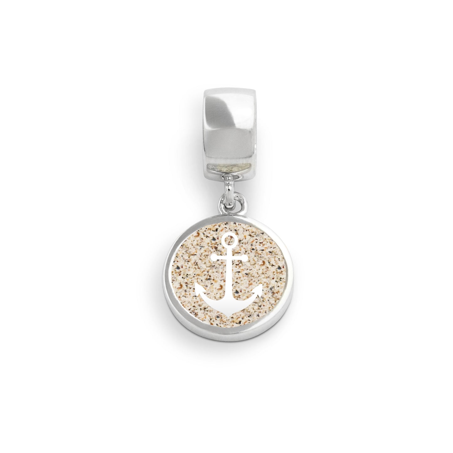 DUR Schmuck Charm "Hoffnung 2.0 " Silber 925 rhodiniert mit Strandsand F270