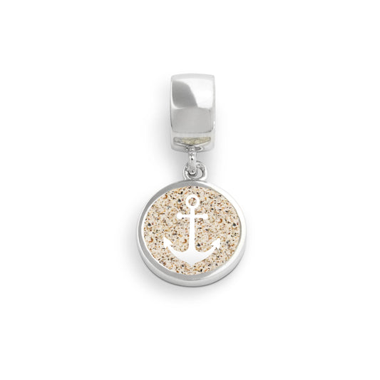 DUR Schmuck Charm "Hoffnung 2.0 " Silber 925 rhodiniert mit Strandsand F270