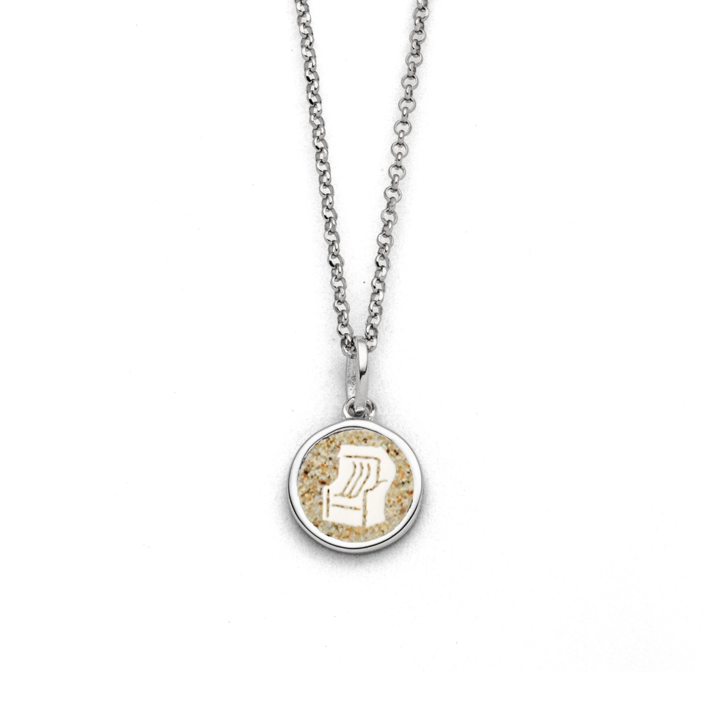 DUR Schmuck: Kette "Strandkorb" Silber 925 rhodiniert mit Strandsand K2672